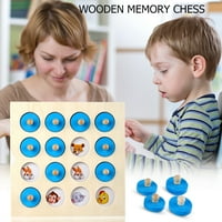 Kotyreds drvena memorijska šah puzzle igra Montessori igračka za djecu rano obrazovanje