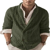 Rejlun Muška odjeća Otvorena prednji kardigan džemper dvostruko prstenasta jakna pletena skakač tanak