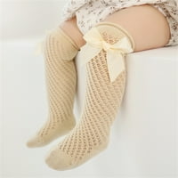 Wassery Toddler Baby Girls duge čarape 2t 3T dojenčad djevojka visoke riblje čarape elastične luk izdubljene