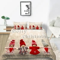 Crtani merry Božićni tiskani posteljini poklopac posteljina Početna Tekstil Jedinstveni dizajn Kompletni