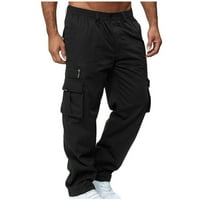 Badymincsl Muškarci Solid Ležerne prilike višestruki džepovi Vanjske ravno tipovi fitness hlače Tergo