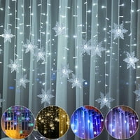 Božićna bajka, LED svjetla za zavjese s snegama, modovi Zidni prozori Dekorativna svjetla, za kućnu