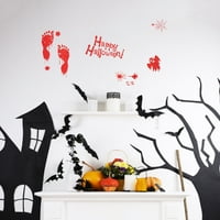 Listovi Halloween Krvavi prozor Clanents Dekor za zastrašujuće zidne naljepnice