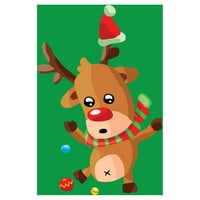 OH jelena - Božićni džemper dječaci Kelly Green Graphic Tee - Dizajn ljudi XL