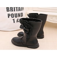 Ferdule Girls Visoki čizme plišane obložene čizme Rhinestone Winter Boot Comfort Wide Calf cipele Djeca