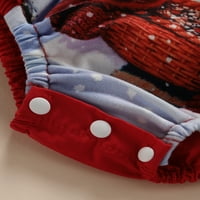 Dojenčad za bebe Giškes Božićni ROMPER SNOWMAN TISKANI RFLEFLE BODYSUIT PARTY Outfit Outfit Outfit