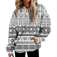 Novi dolasci ženski jeseni vrhovi dugih rukava casual pulover vrhovi kapuljača Grafički otisci Ženske