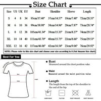 Ženski vrhovi Žene Ljetni puff kratkih rukava Dressy Casual V-izrez T-majice Slatka bluza za radne ispise
