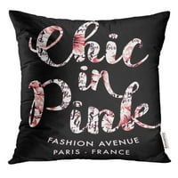 Grafički šik u ružičastoj boji za ženu Paris Beauty bacač jastučnice za jastuk