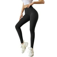 Clearsance Solid Boja rastezljiva ženska ženska ženska gusta boja hip dizanje elastične fitness trčanje