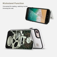 KCHYSTA za futrolu za iPhone MA, telefon za telefon za iPhone 8, tanki kožni flip zaštitni udarnut izdržljiva