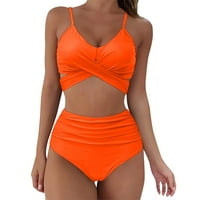 Ženski bikinis kupaći kostim Ženski Split Solid Colop Bikini Set Batting odijela Sun Beachwebry Odmor