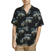 Muška majica Muški ljetni tisak kratkih rukava labava ležerna košulja muške havajske majice za muškarce