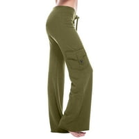 Oalirro teretni hlače za žene vojske zelene džepove Hlače žene L