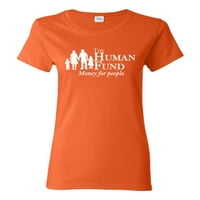 Ljudski novac za ljude pop kulturu Ženska grafička majica, narandžasta, srednja
