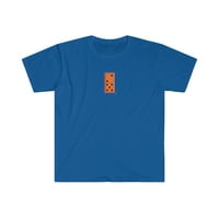 Narančasti mali dominantni broj na plavoj majici Unise softstyle