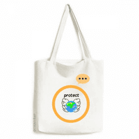 Zaštitite Zemljinu rodni grad Art Deco modni izraz Sack platneni torbu na ramenu
