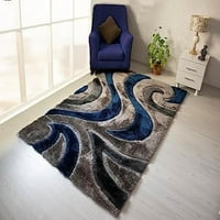 Prostirke za područje, Gy Collection Moderna siva plava tepih, savremeni geometrijski tepih za dnevni