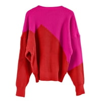 Jeseni džemperi za žene Ležerne prilike dugih rukava nepravilno uvodni okrugli ovratnik pulover Jumper