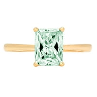 2CT smaragdni rez zeleni simulirani dijamant 14k žuti zlatni godišnjički angažman prsten veličine 8