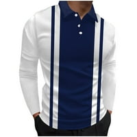 Golf košulje za muškarce Četiri godišnja doba slobodno vrijeme ubodno uboda boja kontrast dizajn rever