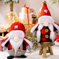 Sretan datum Santa Gnome Plišane slatke ručno rađene ukrase za Božić, Valentine, Dan zahvalnosti, Kućni