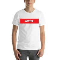 Super crveni blok Witter kratki rukav pamučna majica s nedefiniranim poklonima