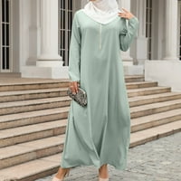 Dasayo Green Haljina s dugim rukavima za vjenčanje ženske ljetne haljine za žene za žene muslimanske