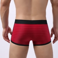 Boxer GasHove za muškarce Udobne torbice Gahalice Prozračne slova Thong Red XL