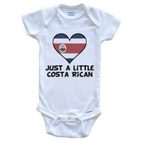 Samo malo kosta Rican Baby Bodysuit - Funny Costa Rica zastava za zastavu, 0- mjeseci bijeli
