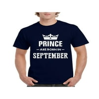 - Muška majica kratki rukav, do muškaraca veličine 5xl - rođendanski poklon princ rođen je u septembru
