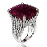 Prstenovi za žene djevojke zasljepljujuće modne prirodne rubine dijamantni angažman antikne prstenove
