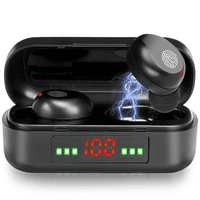 Bežični uši Bluetooth 5. Slušalice sa digitalnim LED displejom Kućište stereo mini slušalice u slušalicama