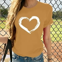 Ljetno čišćenje Žene T-majice Crewneck Ispis u obliku srca Ležerne prilike bluza