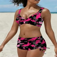 Aaiymet dame Ljeto šareno bokser Print Beach Split Bikini Junior kupaći kupališta kratke hlače, vruće