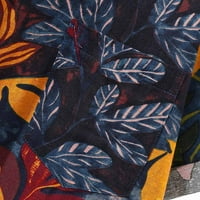 Muška majica Havajski džep s kratkim rukavima okrugli rub labave majice lanena bluza