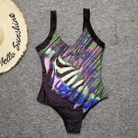 Ženski kupaći kostimi visoke elastičnosti uska boja pozicioniranje digitalnog ispisa kupaći kostim halter