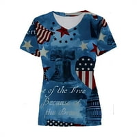 Američke zastava zvijezde Stripes Majice za žene 4. jula Patriotska majica slatka grafička bluza USA