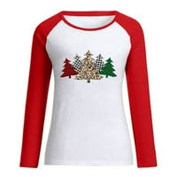 Dame Božićne vrhove Ženska božićna košulja za odmor - poklon za ljubavničke majice dugih rukava Dame