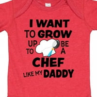 Inktastic Želim odrasti kao kuhar poput mog oca poklona dječaka baby ili baby girl bodysuit