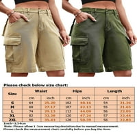 REJLUN Ženske teretne kratke hlače Čvrsto kolor traper kratke hlače elastične traperice sa dnevnim boravkom