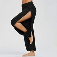 Yoga Hlače Žene Žene Solid Boja Split Visoko rastezanje Vježbanje Trgovići Yoga Slobodne hlače Duks