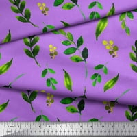 Soimoi ljubičasta Georgette viskoza tkanini listovi listovi ispisa šivaće tkanine dvorište široko