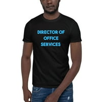 Plavi direktor uredskih službi s kratkim rukavima pamučna majica s nedefiniranim poklonima