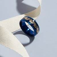 prstenovi za teen djevojke, dame modni prsten crni okrugli vjenčani prsten poklon prsten