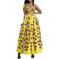 Miayilima ljetne haljine za žene Afrički ženski print DIY Multi Weathing Haljina Srednje Split Mop suknja