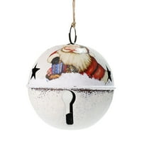 Veki božićni ukrasi kreativni okrugli zvona Santa snjegovića zvona mala privjesna božićna drveća sa