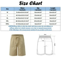 Labavi kratke hlače muške ljetne casual čvrste kratke kratke kratke kratke šorte s džepovima nebo plavo