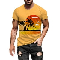 Muška modna proljetna ljetna casual kratkih rukava O vrat tiskani top bluza majice za muškarce