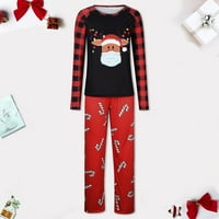 Odeerbi Božićne pidžame za porodičnu podudaranje odjeće Žene dugih rukava od tiskane kućne odjeće Pajama